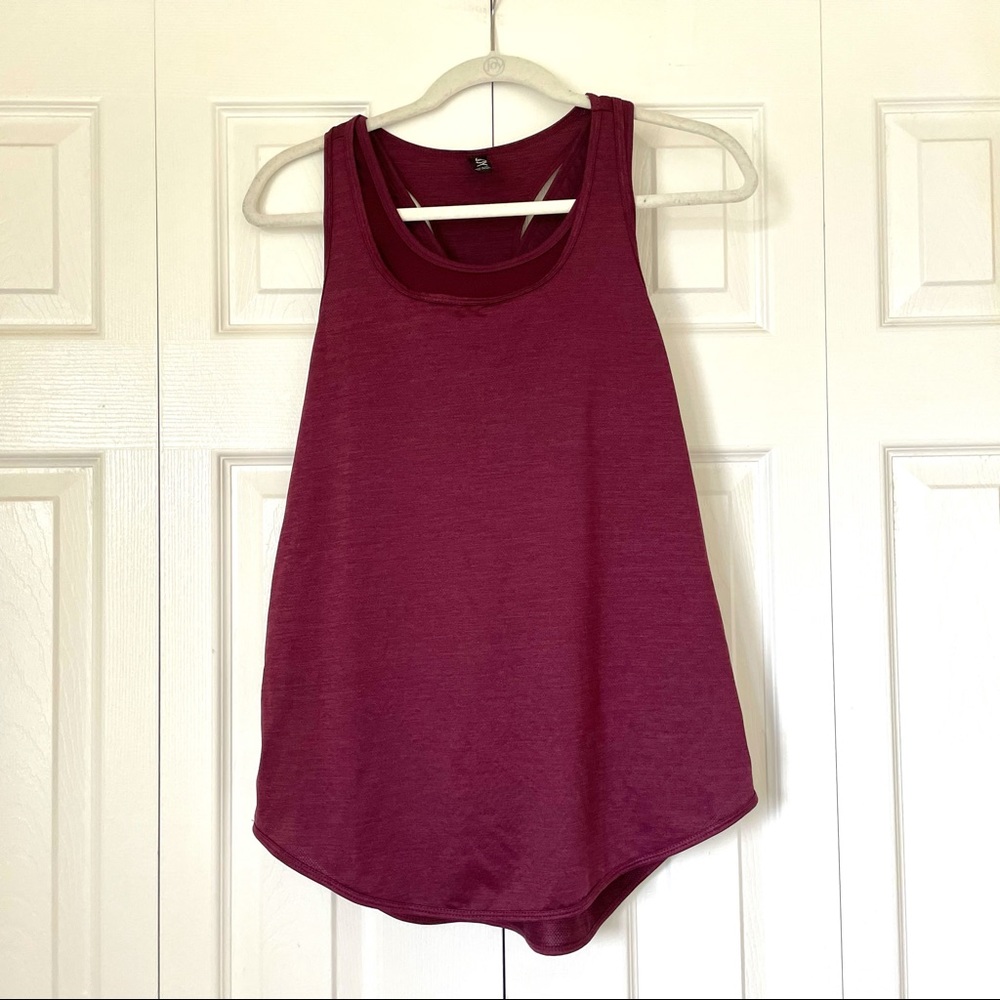 Cotton On Wine/Burgundy Sports Bra & Tank Set